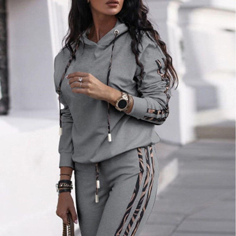 9626#2020 Autumn European and American Foreign Trade Wish Women's Clothing Amazon Hot Sale Fashion Casual Two-Piece Suit Sportswear