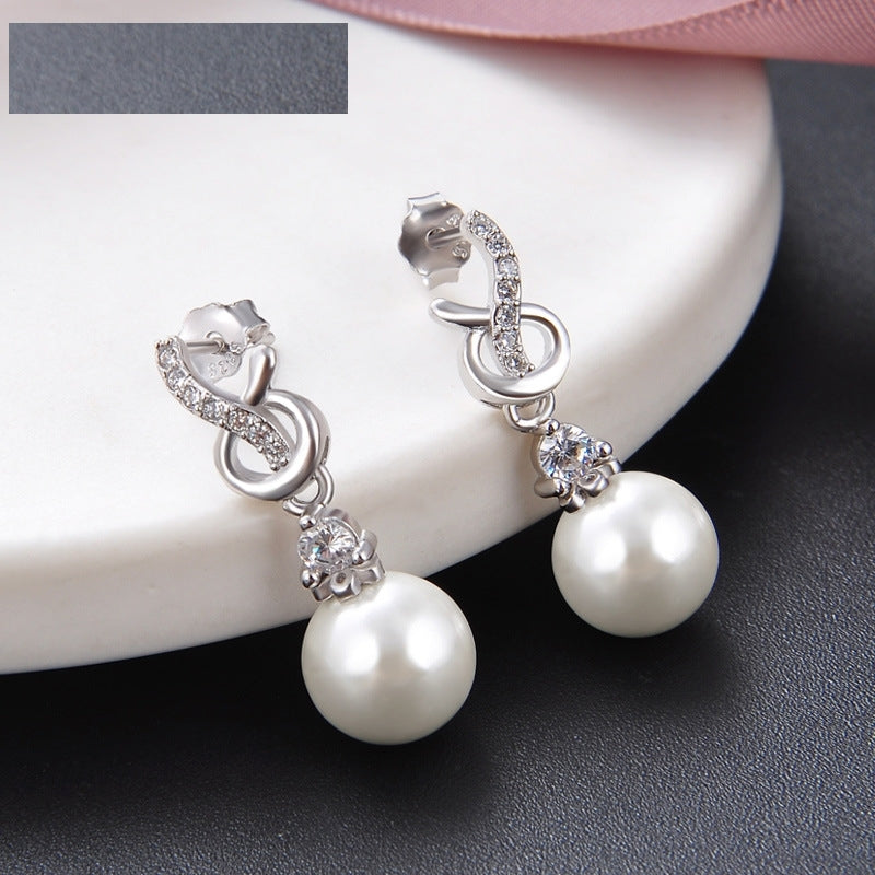 cross-border new earrings s925 silver simple Korean style temperament fashion earrings