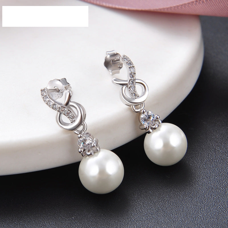 cross-border new earrings s925 silver simple Korean style temperament fashion earrings