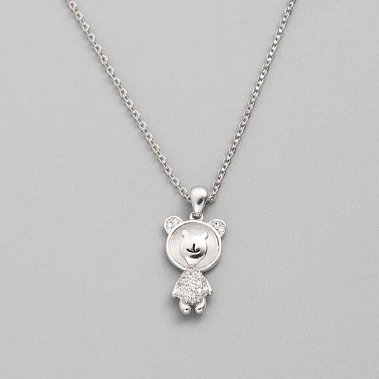 Simple Classic Bear Pendant S925 Necklace