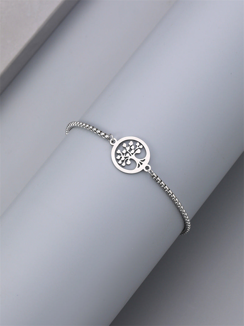 Men's Accessories Stainless Steel Color Tree Adjustable Bracelet