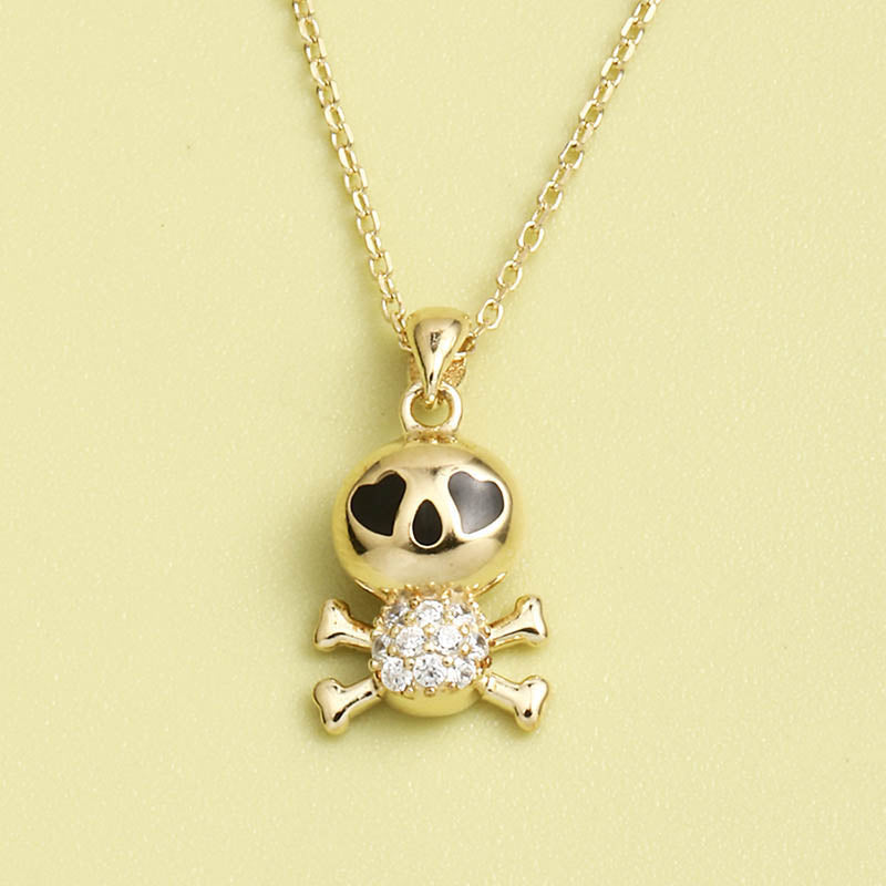 Light Luxury Personality Skull S925 Silver Necklace