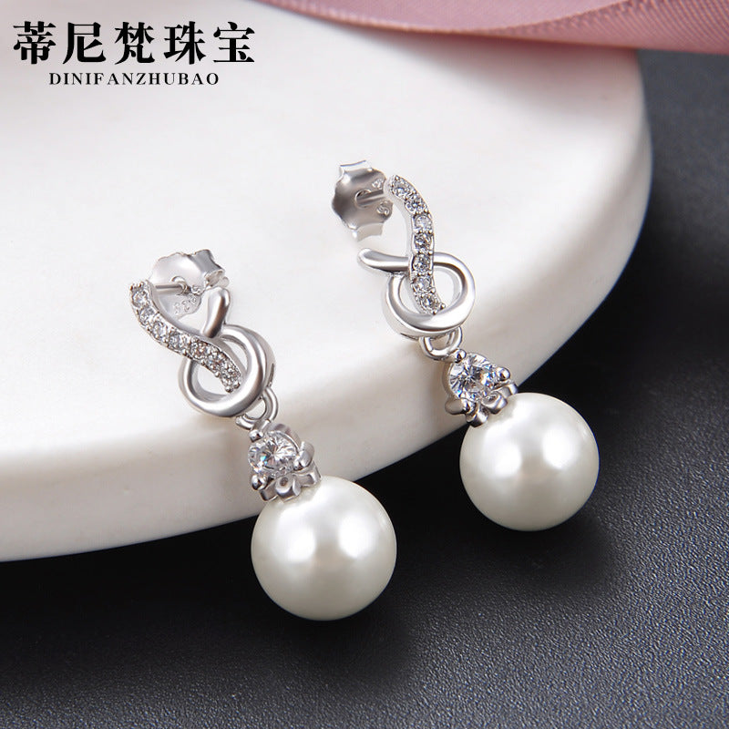 cross-border new earrings s925 silver simple Korean style temperament fashion earrings