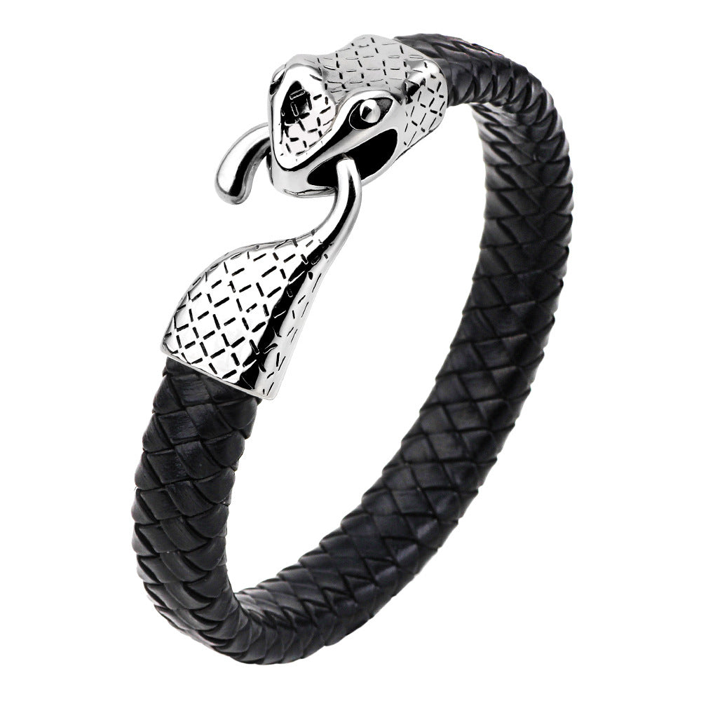 fashion stainless steel snake head bracelet