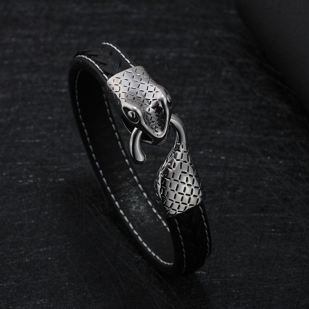 fashion stainless steel snake head bracelet