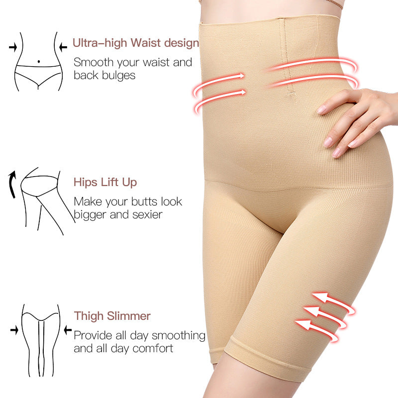 Abdominal Pants Body Shaping Corset Waist Girdle Seamless High Waist Body-Hugging Pants Female Postpartum Waist-Slimming Plastic Belly Boxer Hip Lifting Body Shaping Pants