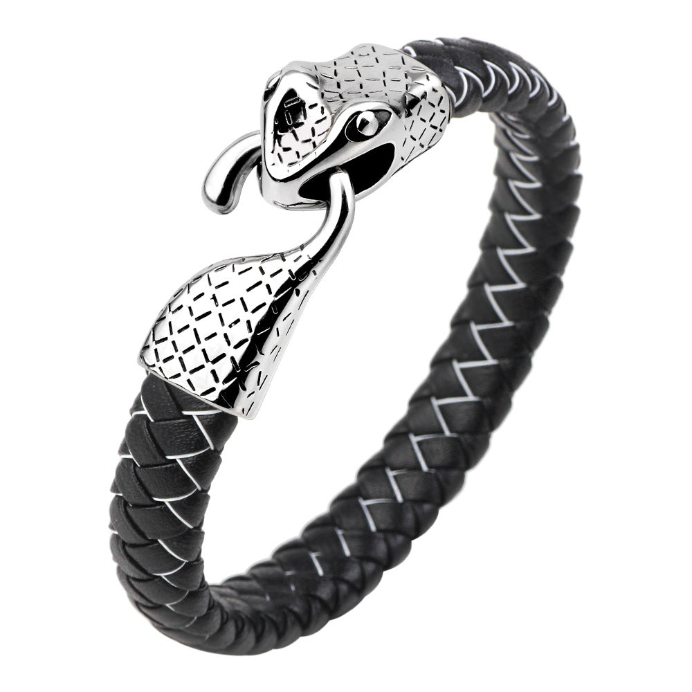 fashion stainless steel snake head bracelet