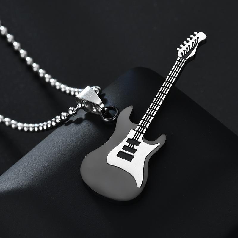 Intercolor guitar pendant couple pendant necklace