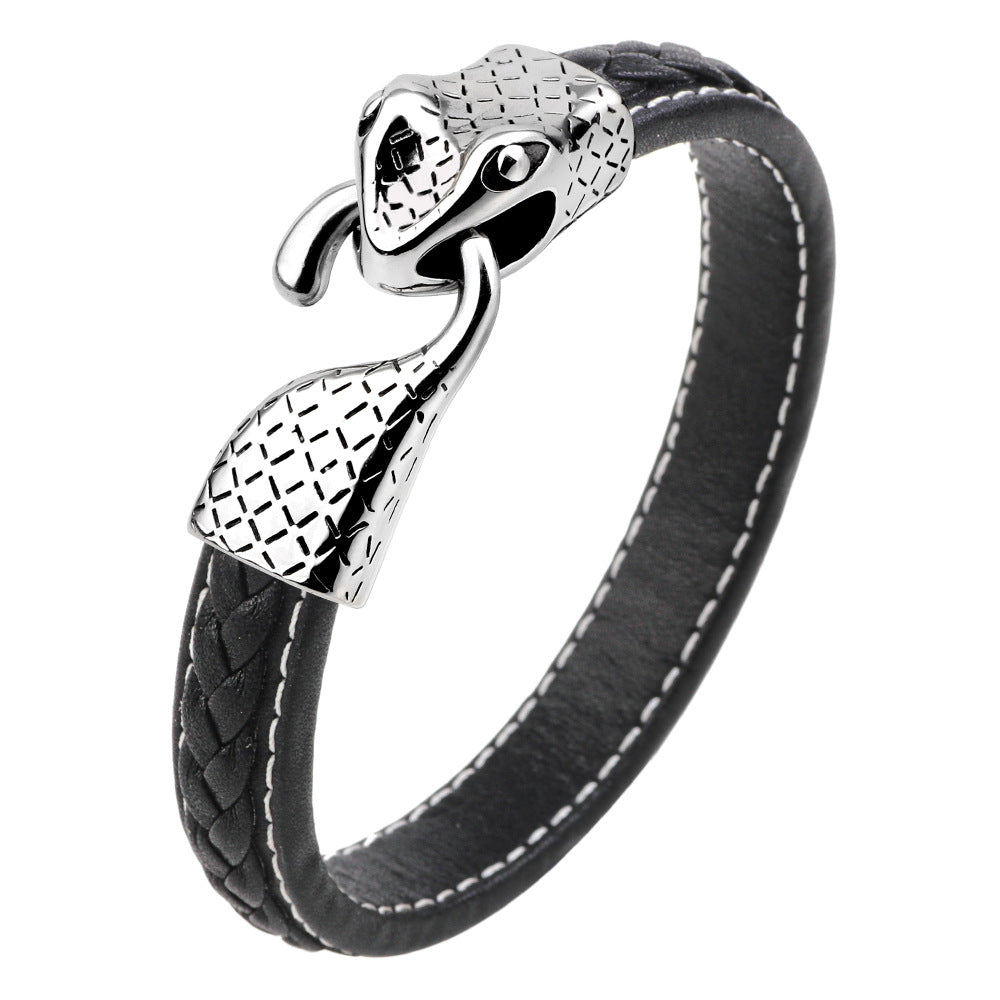 fashion stainless steel snake head bracelet