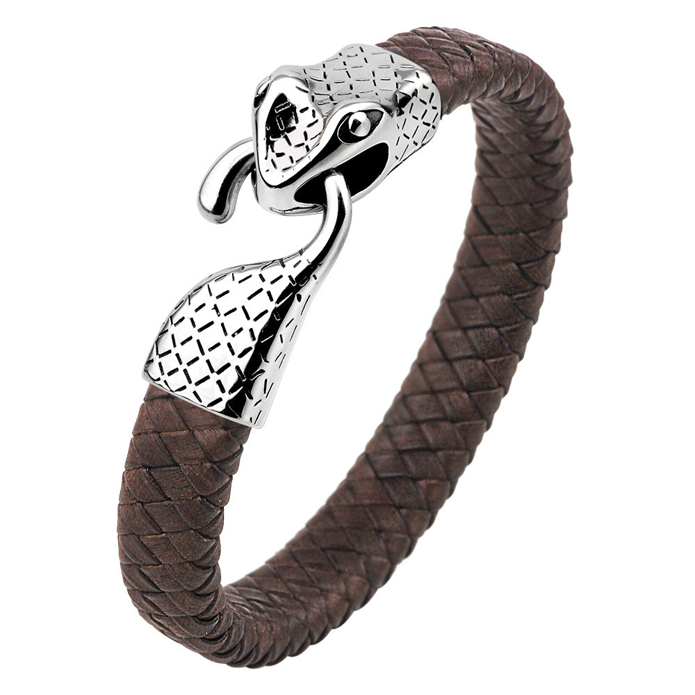 fashion stainless steel snake head bracelet