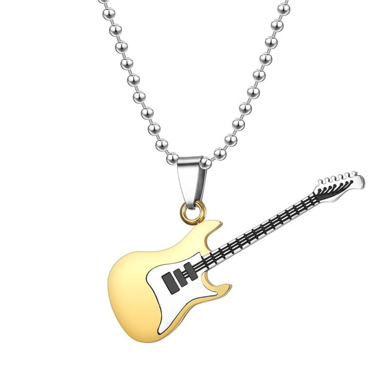 Intercolor guitar pendant couple pendant necklace