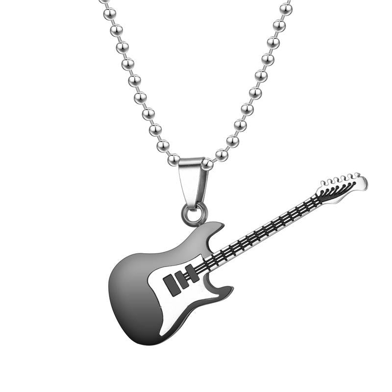 Intercolor guitar pendant couple pendant necklace