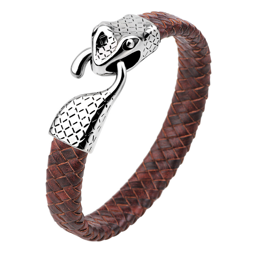 fashion stainless steel snake head bracelet